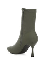 Zudio Solid Mid Heel Sock Boots