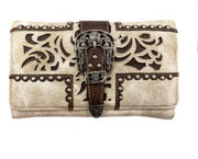 Western Cross Design Studded Wallet
