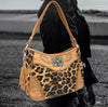 Leopard Spots Western Leather Handbag Hobo Bag