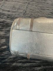 Celine Silver Leather Top-Handle Satchel