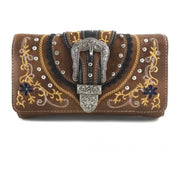 Flower Design Belt Buckle Women's Wallet