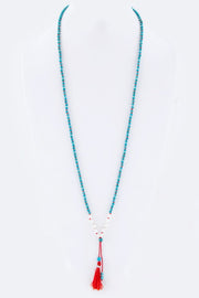 Genuine Culture Pearl Mix Beads & Tassel Neckalace