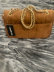 Karl Lagerfeld Luxury Suede Chain Shoulder Bag in Brown