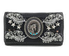 Horse Stars with Floral Embroidery Crossbody Wallet