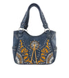 Southwestern Concho Floral Tote Purse for Women