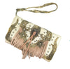 Lace Fringe Trifold Crossbody Wallet.