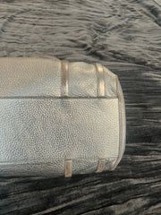 Celine Silver Leather Top-Handle Satchel