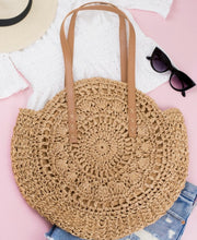 Straw circle tote
