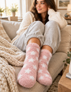 Soft Pink Chenille Socks