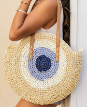Straw circle tote
