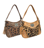 Leopard Spots Western Leather Handbag Hobo Bag