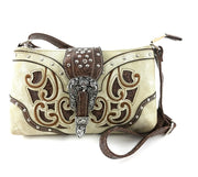 Western Floral Buckle Crossbody Pouch Bag