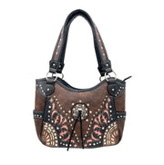 Southwestern Concho Floral Tote Purse for Women