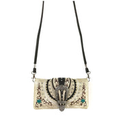 Flower Design Belt Buckle Women's Wallet