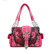 Rhinestone Buckle Branch Camouflage Women's Handbag Purse