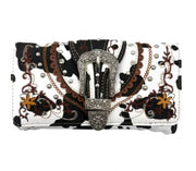 Leather Buckle Crossbody Wallet