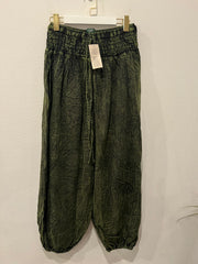 Green Wide-Leg Joggers