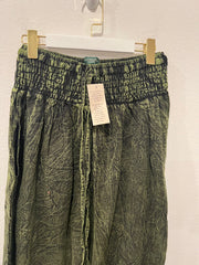 Green Wide-Leg Joggers