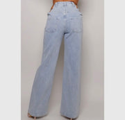 Y2K 90s Chic Chain Side Wide Leg Jeans