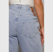 Y2K 90s Chic Chain Side Wide Leg Jeans