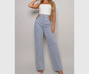 Y2K 90s Chic Chain Side Wide Leg Jeans