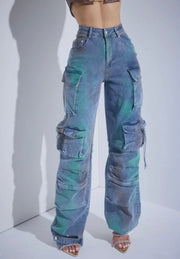 Multi Cargo denim jeans