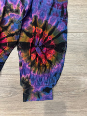 Purple tie dye harem pants