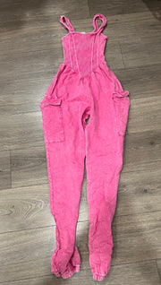 Mineral Wash Cargo Jumpsuit