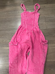 Mineral Wash Cargo Jumpsuit