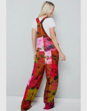 Patchwork Red Jumpsuit