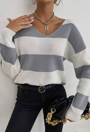 Color Block Sweater Top