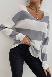 Color Block Sweater Top