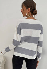 Color Block Sweater Top