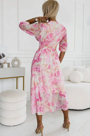 Jessica chiffon marble maxi dress