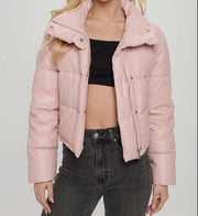 Pink Vegan Puffer Jacket