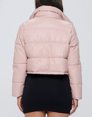 Pink Vegan Puffer Jacket