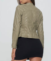 Vegan Leather Racer Jacket