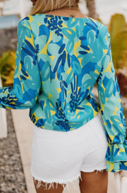 Shiloh floral frill shirt blouse