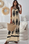 Tina Abstract Patterned Maxi Dress