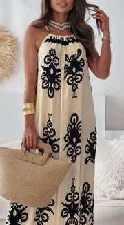 Tina Abstract Patterned Maxi Dress