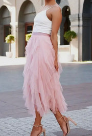 A-Line Long Tulle Skirts