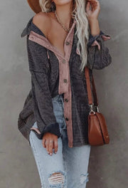 Gray Waffle Shacket Jackets