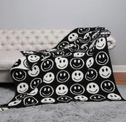 Happy Face Throw Blankets