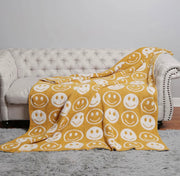 Happy Face Throw Blankets