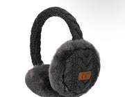 Gray Knitted Earmuffs