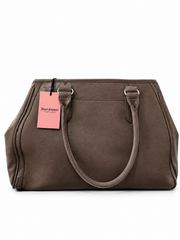 Classic Grayish Brown Leather Tote Bag by Juicy Couture
