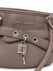Classic Grayish Brown Leather Tote Bag by Juicy Couture