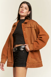 FAUX FUR AND SUEDE JACKET JJO5028