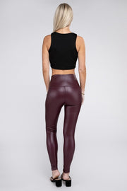 High Rise Faux Leather Leggings