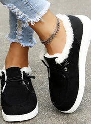 Fluffy Flat Slip On Shoes Booties